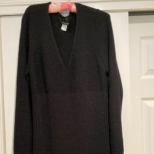 Long black sweater